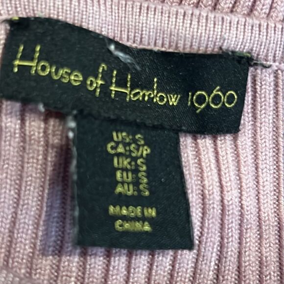 House of Harlow 1960 Two Piece Dress Shrug Set Sweater Truffle Pink S - Picture 5 of 11